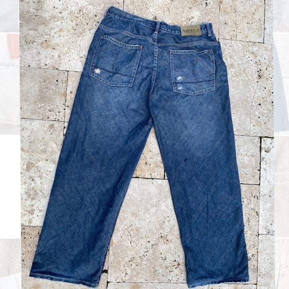 Vintage Nautica Jeans Wide-Legged Distressed - Picture 2 of 5